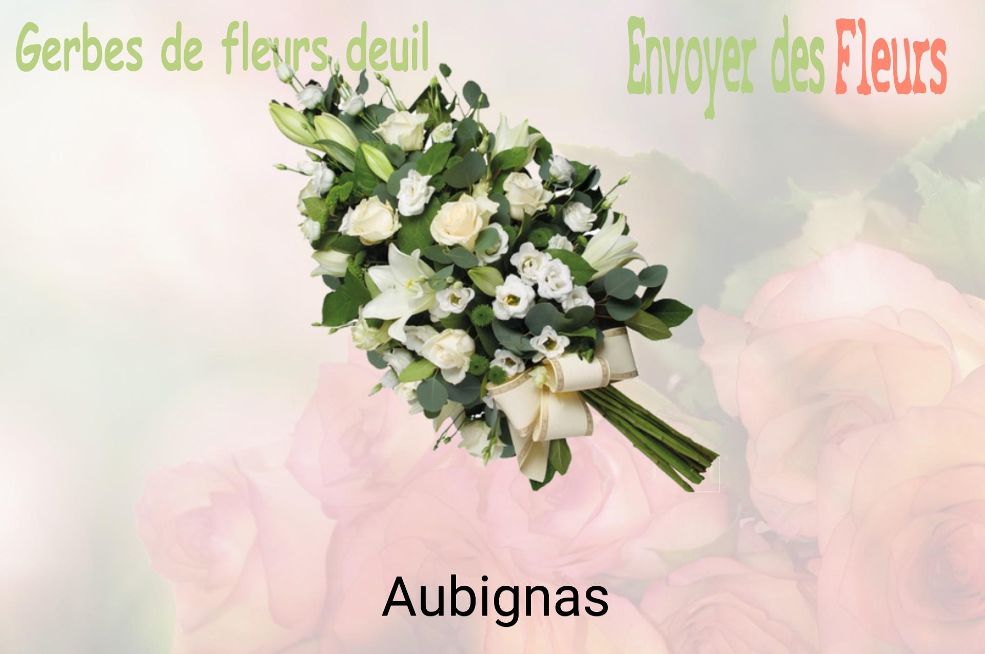 Gerbe de fleurs de deuil livrée à Aubignas